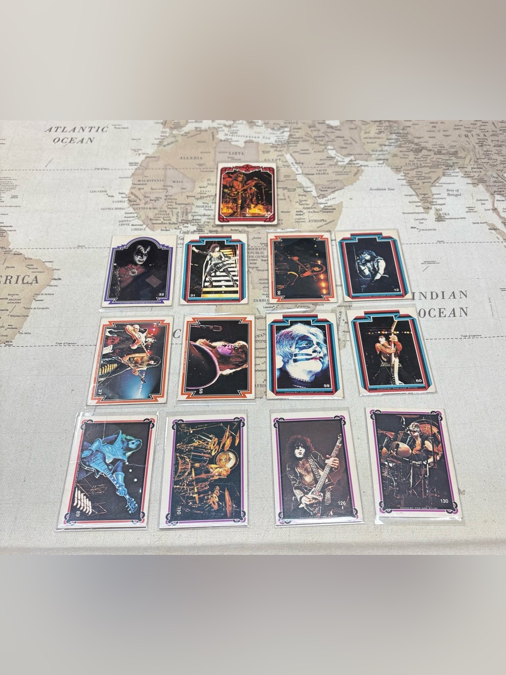 KISS Vintage 1978 Donruss Trading Cards Lot of 13 - Series 1 & 2 Good Collection